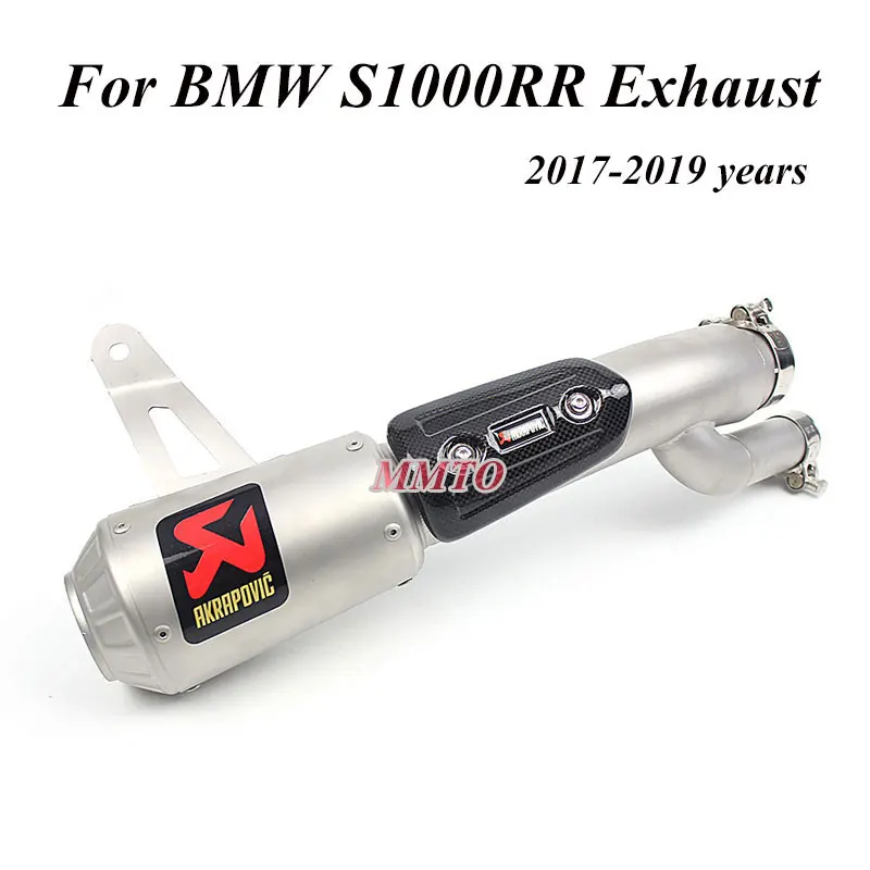 

Akrapovic Motorcycle Exhaust Muffler Mid Link Pipe System Slip On Escape Moto Carbon Fiber Cover For BMW S1000RR 2017 2018 2019
