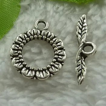 

140 sets antique silver nice clasps 24x6`20x17mm #2740