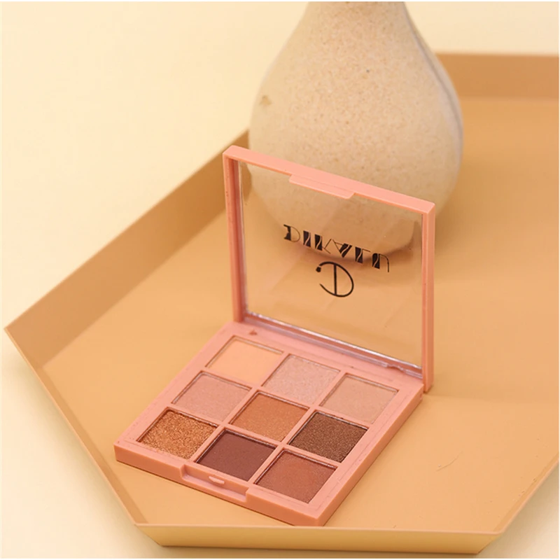 

9 Colors Jiugong Grid Glitter Eyeshadow Palette Pearlescent Matte Earth Color Eyeshadow Makeup Products For Beauty Cosmetic