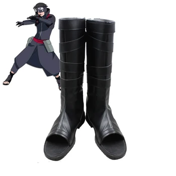 

Naruto Neenya anbu Kakashi Ninja Black pu Leather Shoes Halloween Naruto Cosplay Costume boots