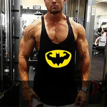 Топы для фитнеса, напечатанные танки, мужские Стрингер майки, майка для занятий бодибилдингом, мужские майки из хлопка без рукавов, топы для мышц, мужская одежда