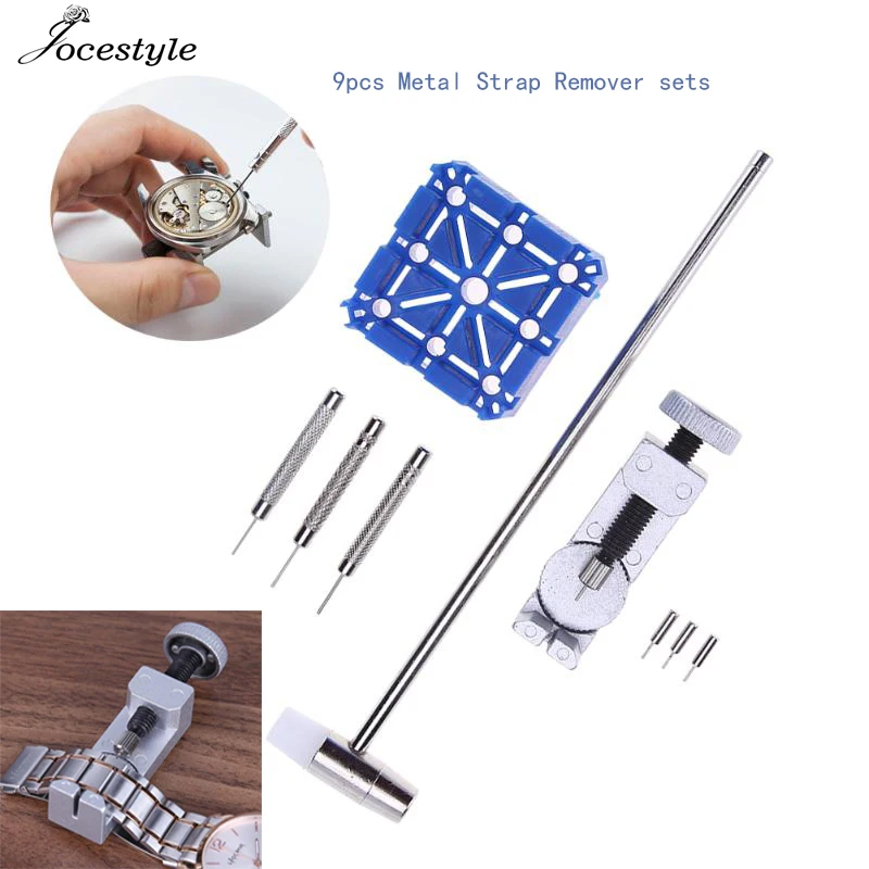 

9pcs/Set Professional Metal Watches Strap Remover Set with Punch Needles Watchmaker Watch Repair Tools Kit Watch Accessories