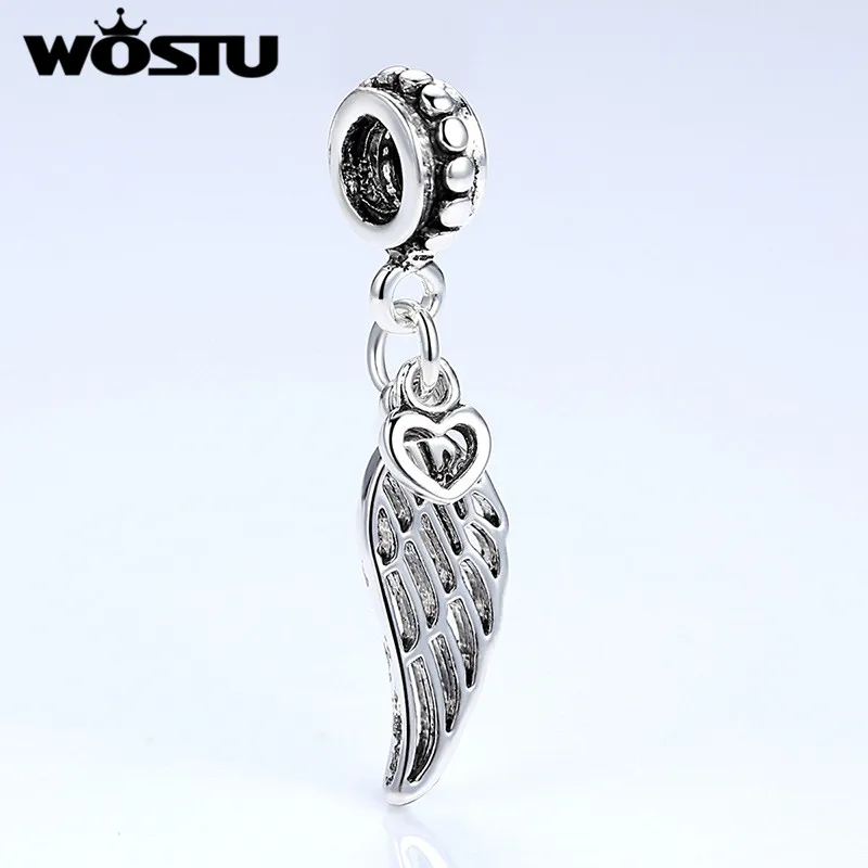 

Aliexpress Hot Sale Angel Wing & Heart Silver Charm Beads Fit Original WST Bracelet Bangle For Women DIY Jewelry