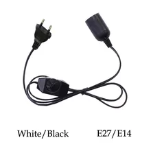 1,8 м ЕС Диммер кабель питания E27 Цоколи Круглый штекер с переключателем провода для люстры E14 держатель лампы 220 В 110 В
