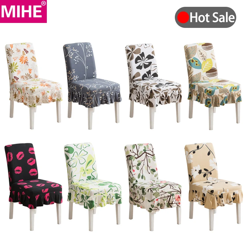 

MIHE Fashion Print Chair Cover Spandex Stretch Elastic Hotel Wedding Banquet Chair Covers Home Kitchen Dinner Seat Cover YZT07