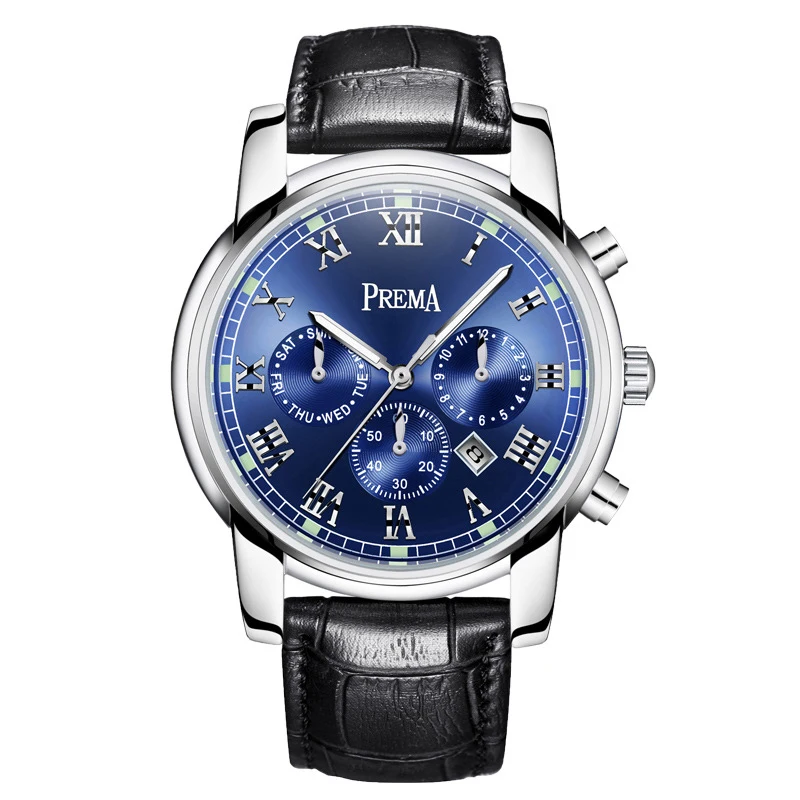 

Men's Steel Belt Watch Multi-Function Six-Needle Calendar Luminous Quartz Watch Men's Watch Student Fashion Men's Belt