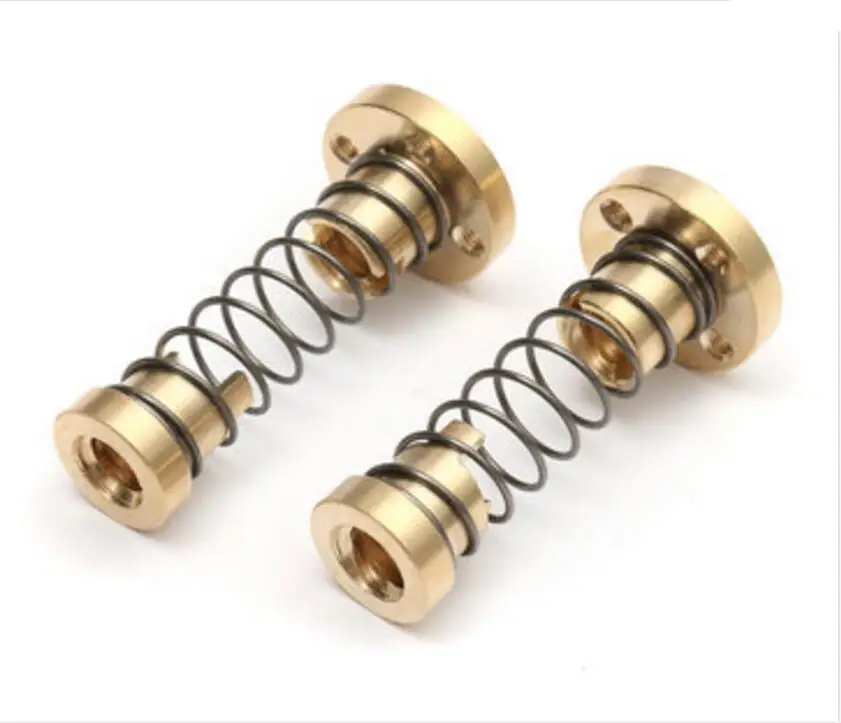 

KuaiJieWei 3D printer Store T8 Anti-Backlash Spring Loaded Nut For 2mm Acme Threaded Rod Lead Screws