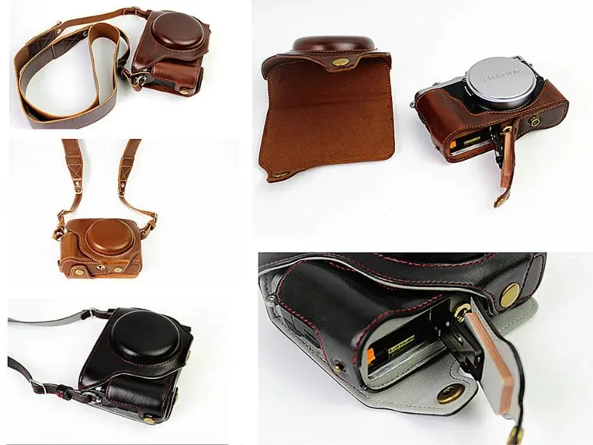 PU leather Digital camera case bag cover pouch for Fuji Fujifilm X70 Camera x70 Accessories With Battery Bottom Opening | Электроника