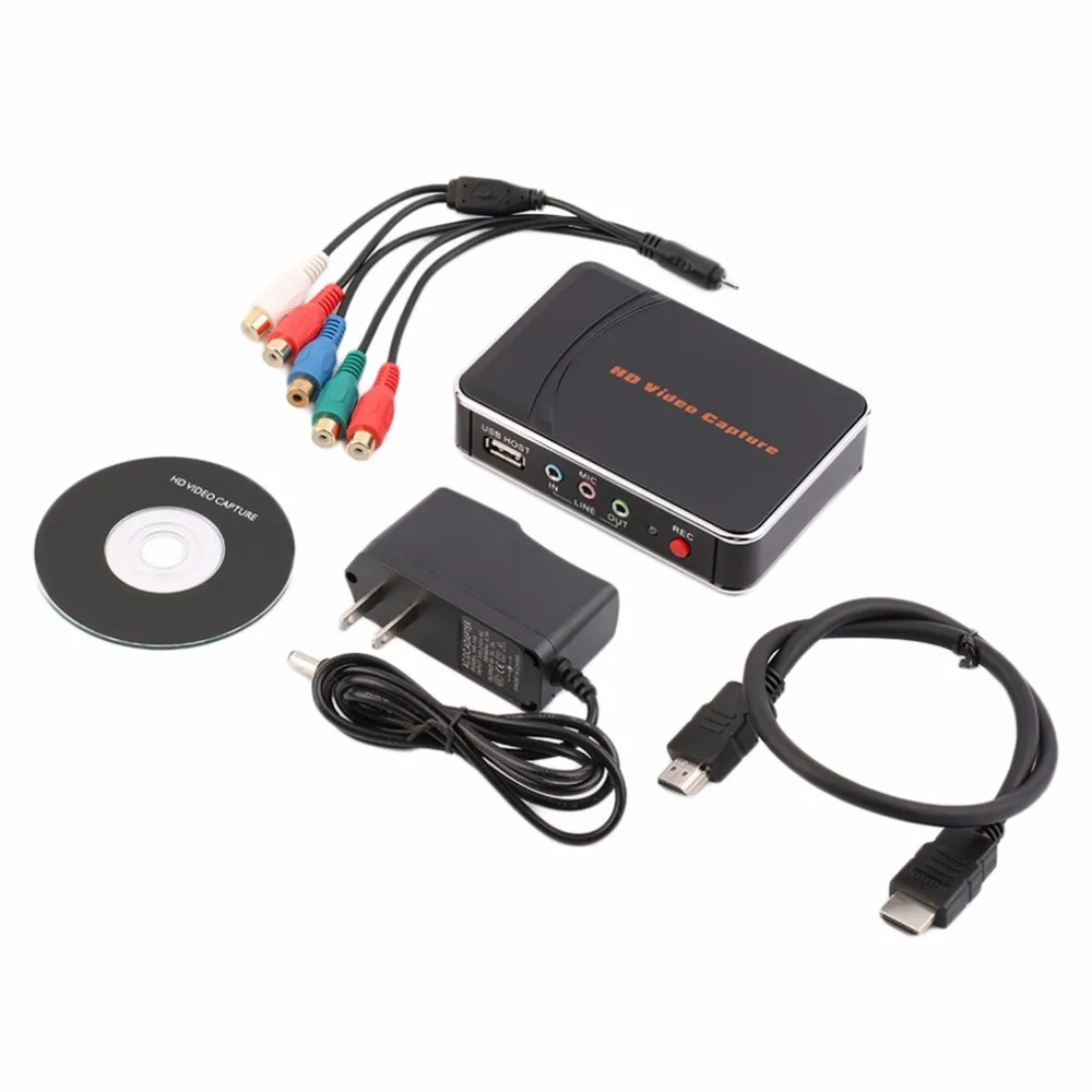 

HD Video Game Capture Recorder 1080p HDMI YPbPr for Xbox 360 Ps3 Wii U Cables