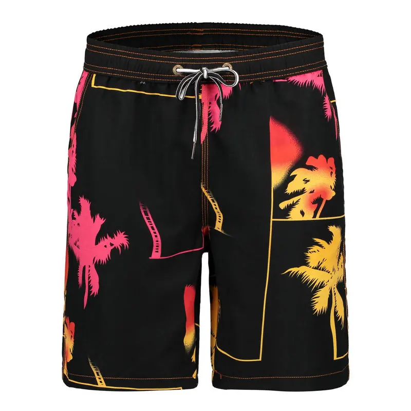 2018 Fashion Men's Black Print Board Shorts Modis Casual Short Men Quick Drying Breathable Beach Xadrez Tabuleiro |