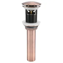 Antique Copper Bathroom Lavatory Vessel Basin Sink Pop Up Drain Vanity Sink Drain With Overflow KD1032 drains bathroom parts brass black lavatory vessel vanity sink pop up drain stopper with overflow faucet accessories hj 0618h
