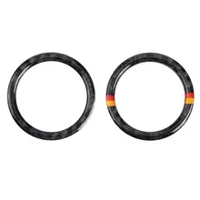 VODOOL Chave Interruptor de Botão de Parada de Partida Do Motor de Ignição Do Carro De Fibra De Carbono Tampa Anel Acessórios Etiqueta Para Mercedes Benz Classe C
