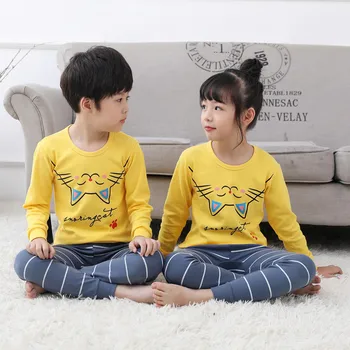 

Boys Girls Pajamas Sleepwear For Autumn Winter Baby Girls Cartoon Clothes Suits Pyjamas Kids Pajamas Set Boys Baby Home Clothing