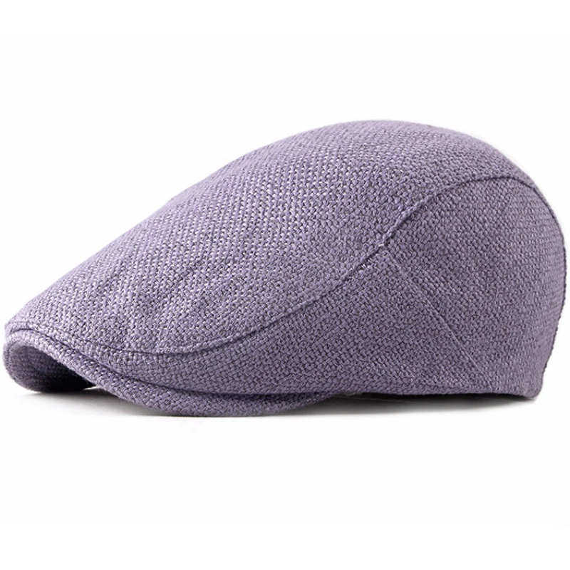 

HT2277 9 Colors New Spring Summer Beret Men Women Solid Plain Cabbie ivy Flat Cap Breathable Beret Cap Painter Artist Beret Hats