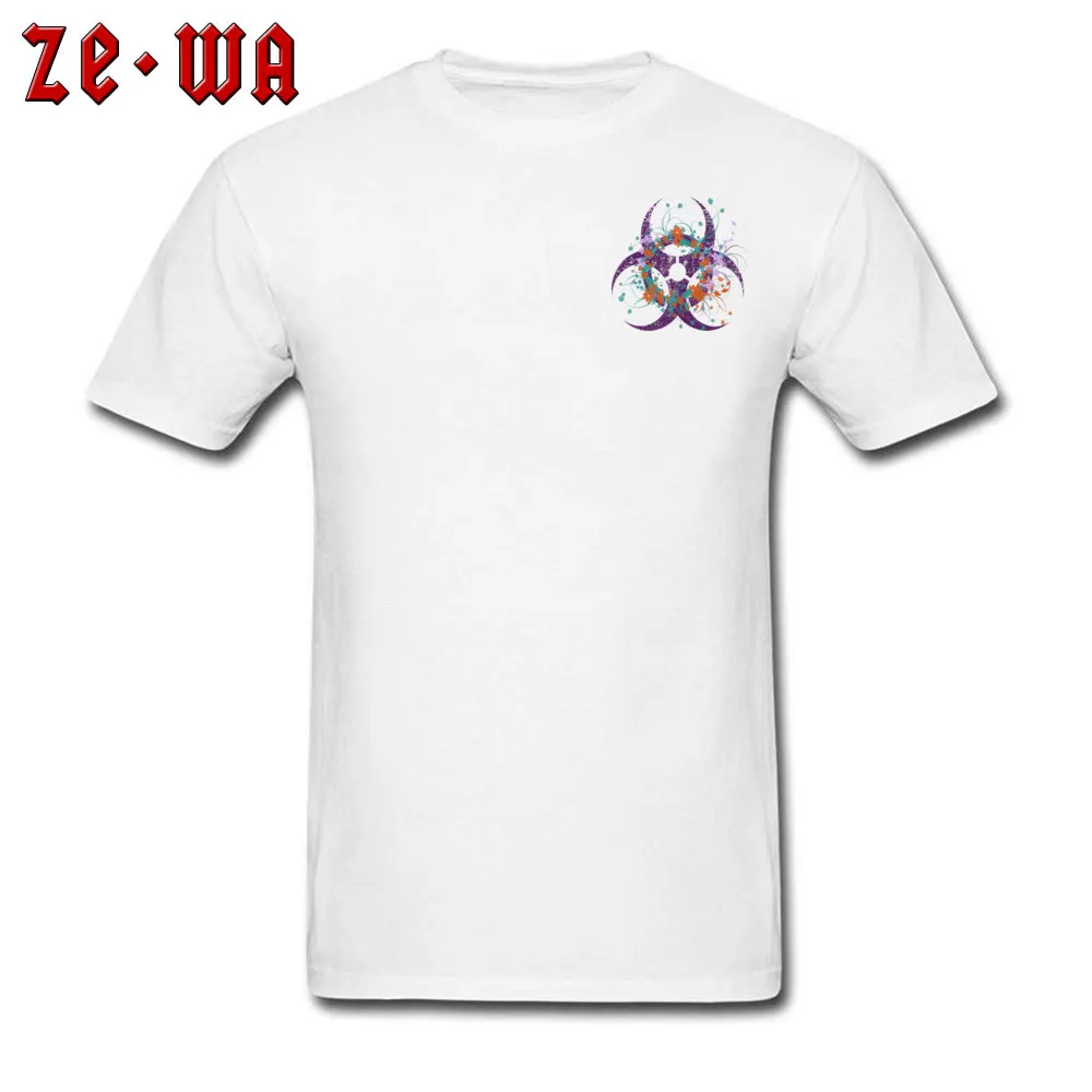 Normal Beautiful Biohazard Tops Shirt for Students 2018 Summer Round Neck Cotton Short Sleeve Top T-shirts 3D Printed T Shirt Beautiful Biohazard Chest white