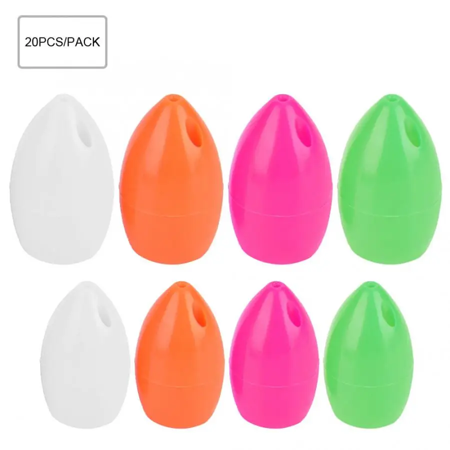 

Fishing Buoy 20 Pcs Rubber Oval Colorful Beans Stopper Easy to use Fishing Bobber Outoor Fishing float Tools Fish Accessory set
