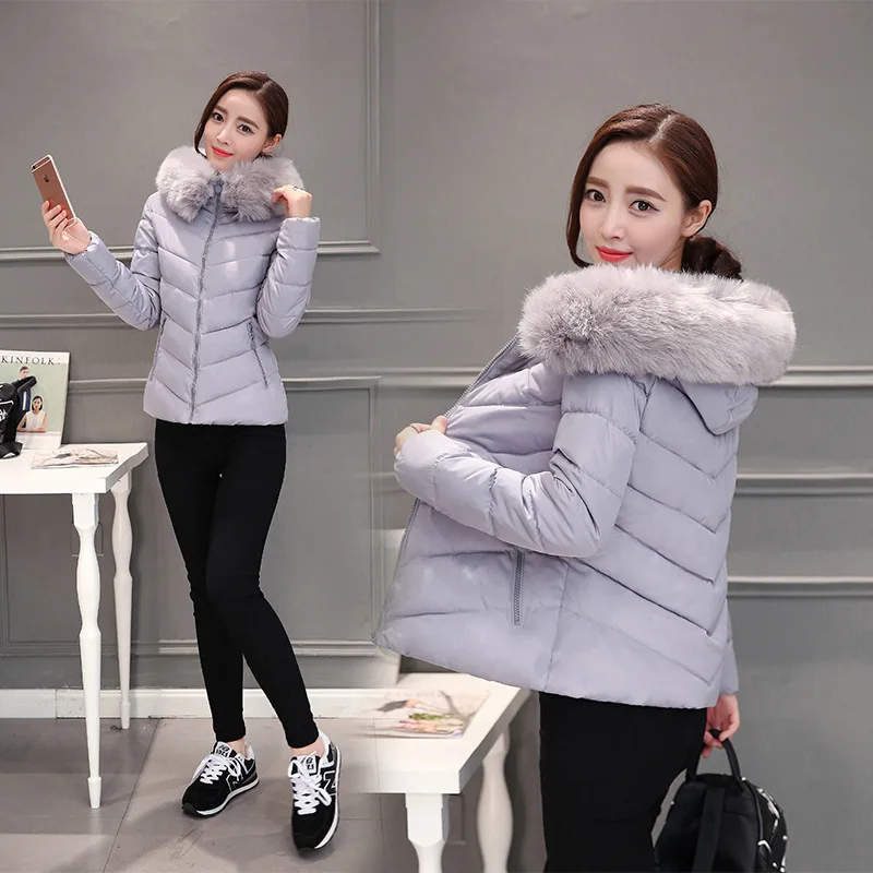 2016 Winter New Korean Slim Thin space cotton Clothes Short Fund Loose Coat big size Woman warm coat 860570