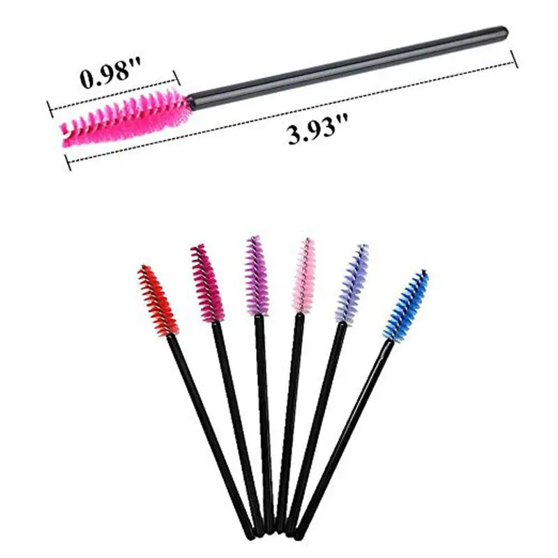 Mascara Wands -300 Pack Colored Disposable Eyelash Mascara Brushes Wands Eyelash Wands Extensions Applicator Makeup Brush