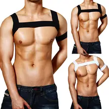 Hot New Sexy Degli Uomini di Nylon Del Corpo Chest Harness Elastico Della Cinghia di Spalla del Costume di Scena Clubwear