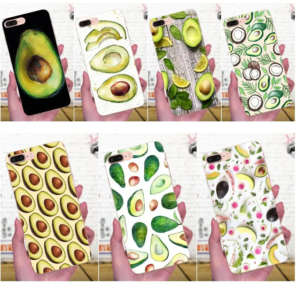 Авокадо еда Diy Красочные для Huawei Honor 4C 5A 5C 5X 6 6C 6A 6X 7 7X 8 9 V8 V10 Y3II Y5II Y6II G8 P7 Play Lite в