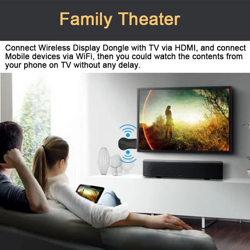 HD HDMI Wi-Fi дисплей ключ YouTube Netflix AirPlay Miracast ТВ-Палка для Chromecast 2 3 хром Crome Cast Cromecast 2