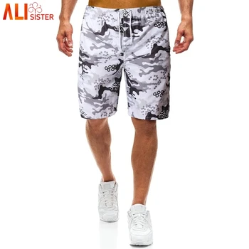 

Camouflage Loose Cargo Shorts Mens Trunks Summer Military Camo Short Pants Homme Cargo Shorts Pantalon Deporte Corto Hombre