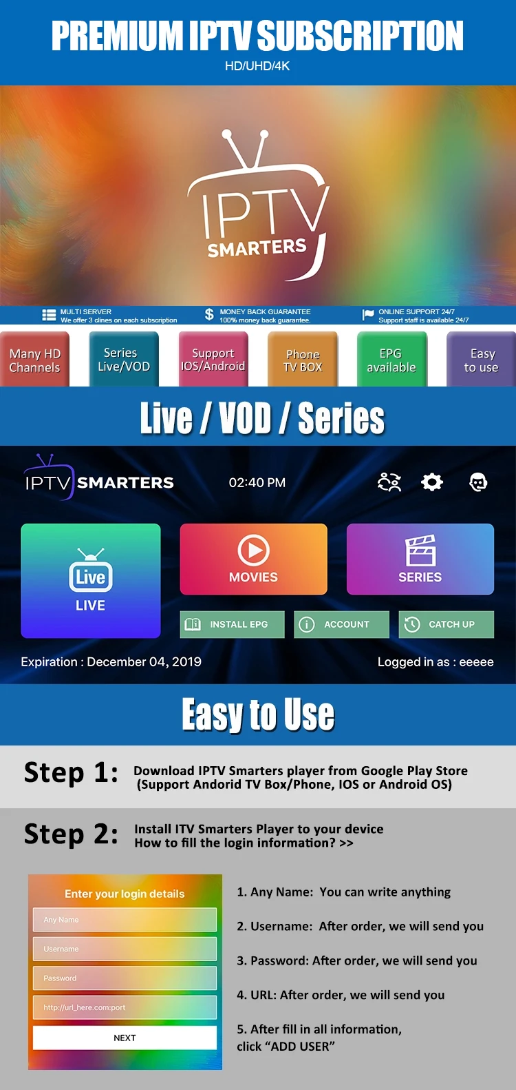 Ip tv подписка Бразилия IP tv M3U IP tv 7000+ Live HD каналы для m3u mag box smart tv США ip tv M3U код спорт для взрослых бесплатный тест
