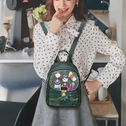 Новинка 2019 года для женщин рюкзак дамы мультфильм лес повседневное студент Универсальный симпатичная дорожная сумка Bolsa Feminina Sac основной