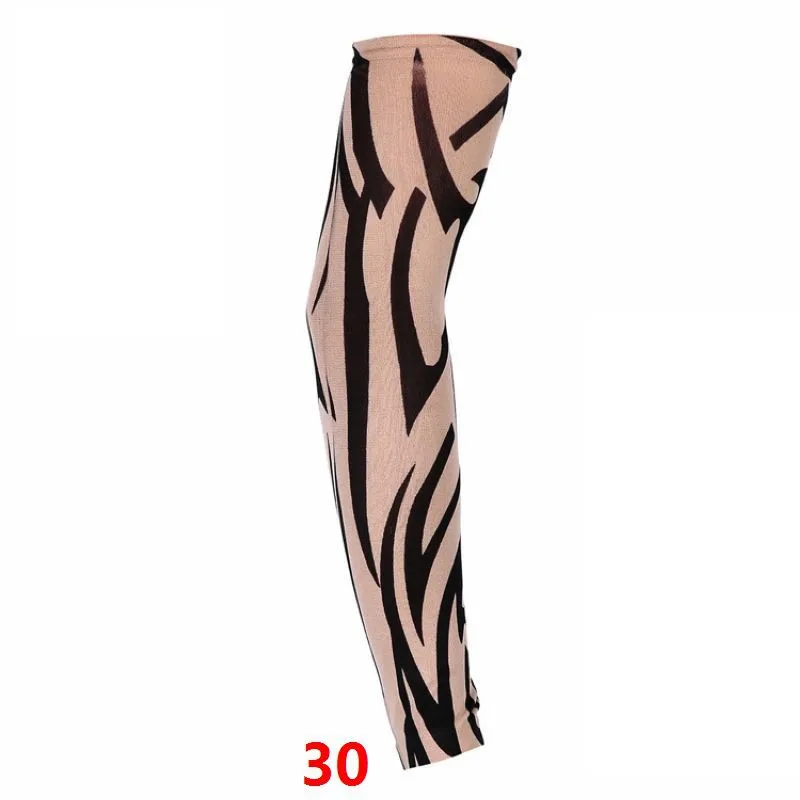 

Men Arm Warmer Stockings Elastic Tattoo Sleeves Nylon Temporary Tattoo Sleeves Sport Skins Sun Protective Seamless Fake Tattoo