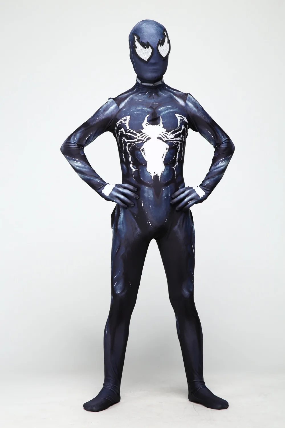 New Adult Kids Venom Cosplay Costume Man spider man Zentai Suit Skin