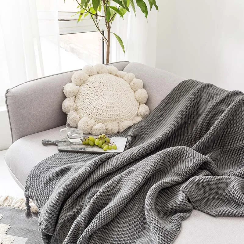 Домашний текстиль весна/осень тканевое одеяло 170x130 см дорожное одеяло для взрослых одеяло постельные принадлежности цельное - Цвет: Gray