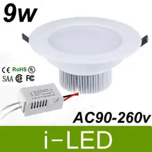 30% Выкл светодиодный потолочный светильник встраиваемый 9 Вт 110-240 В светодиодный светильник конструкция СВЕТОДИОДНЫЙ светильник Теплый/Холодный белый 120 Угол+ Драйвер