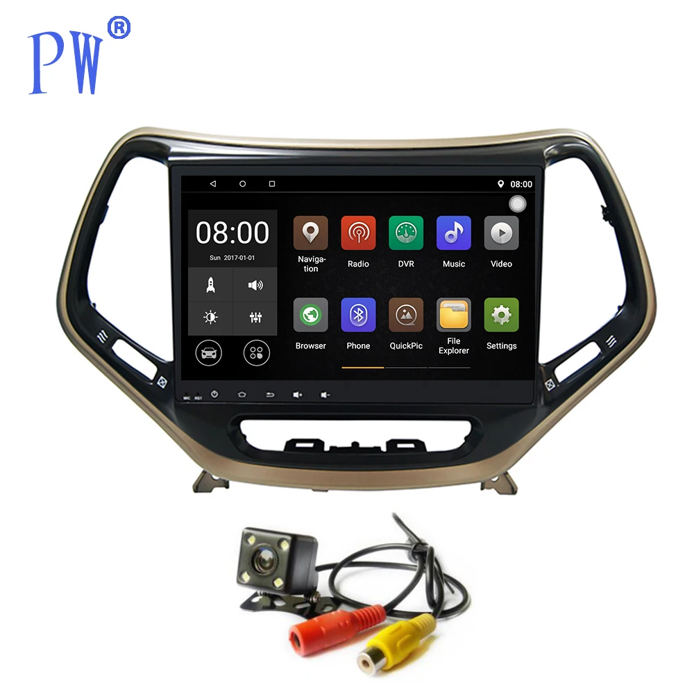 Android 7 1 автомобильное радио GPS навигация для Jeep Cherokee автомобильный мультимедийный