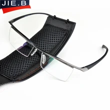 Half rim Glasses Titanium Eyeglasses Frame Men Optical Frame Reading Clear lens Computer Myopia Frame suit Prescription Eyewear