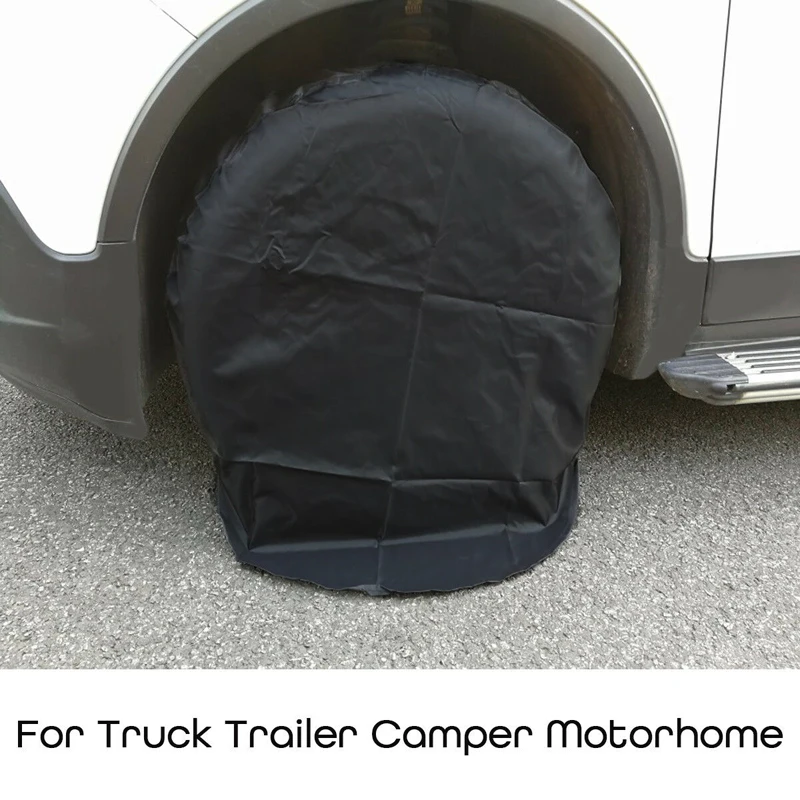 4pcs black Auto Wheel Tire Covers Protector Waterproof Anti-scratch 80*30cm 210D Oxford cloth accessories suitable for most cars