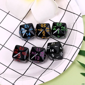

6 Pcs/Set Dice 6 Sided D6 24 Points Table Games Desktop Polyhedral For Dungeon D&D Dragon Games Party Funny Play Creative Dices