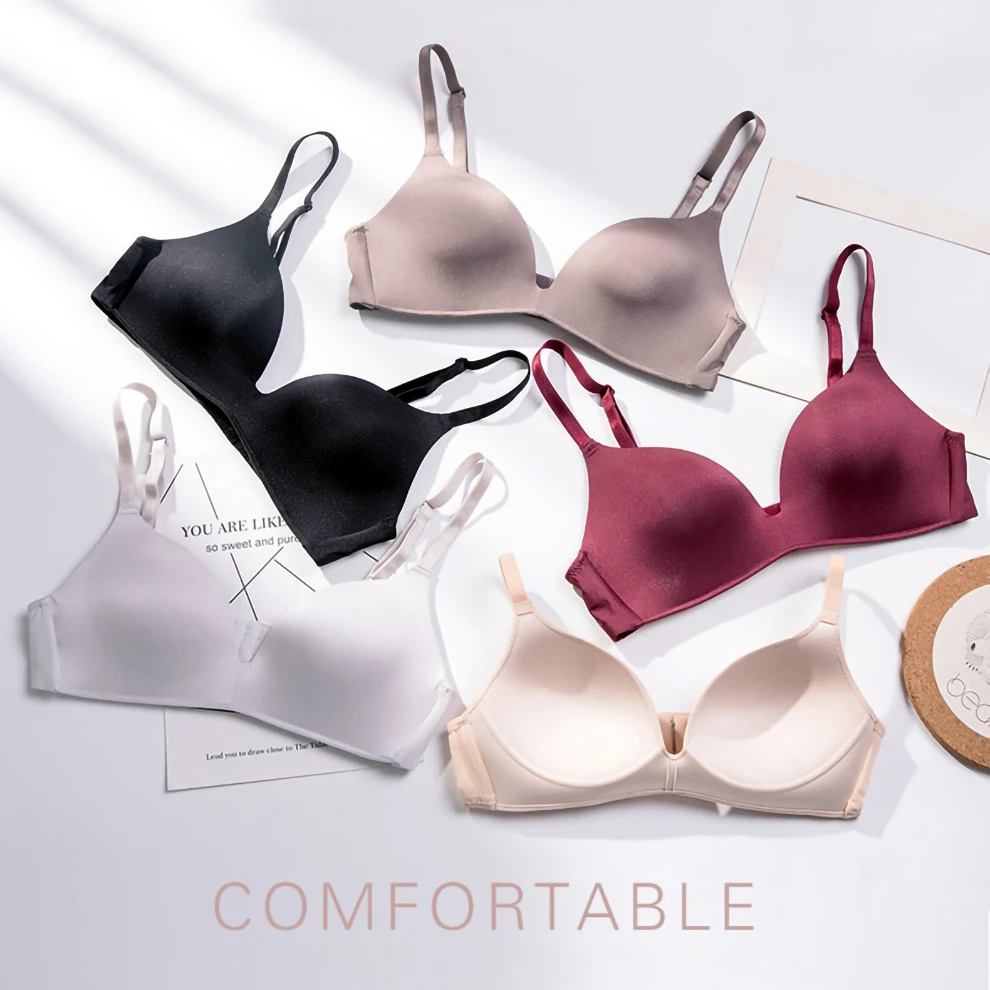 Perfering бюстгальтер пуш-ап Comfotable провод бесплатно для женщин Lingerie Нижнее белье Femmale Bragas бесшовный бюстгальтер A B черный 70 75 80 85