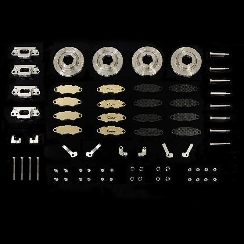 1 компл. Capo JKMAX внедорожный альпинистский автомобильный тормозной диск металлический Ступица колеса обода тормоза зажимы с фиксированными винтами для RC автомобилей модифицированные части