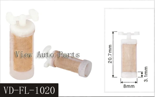 

Free shipping 100pcs Wholesale top feed mpi Fuel injector filter for gasoline auto parts Size 20.7*8*3.1mm VD-FL-1020
