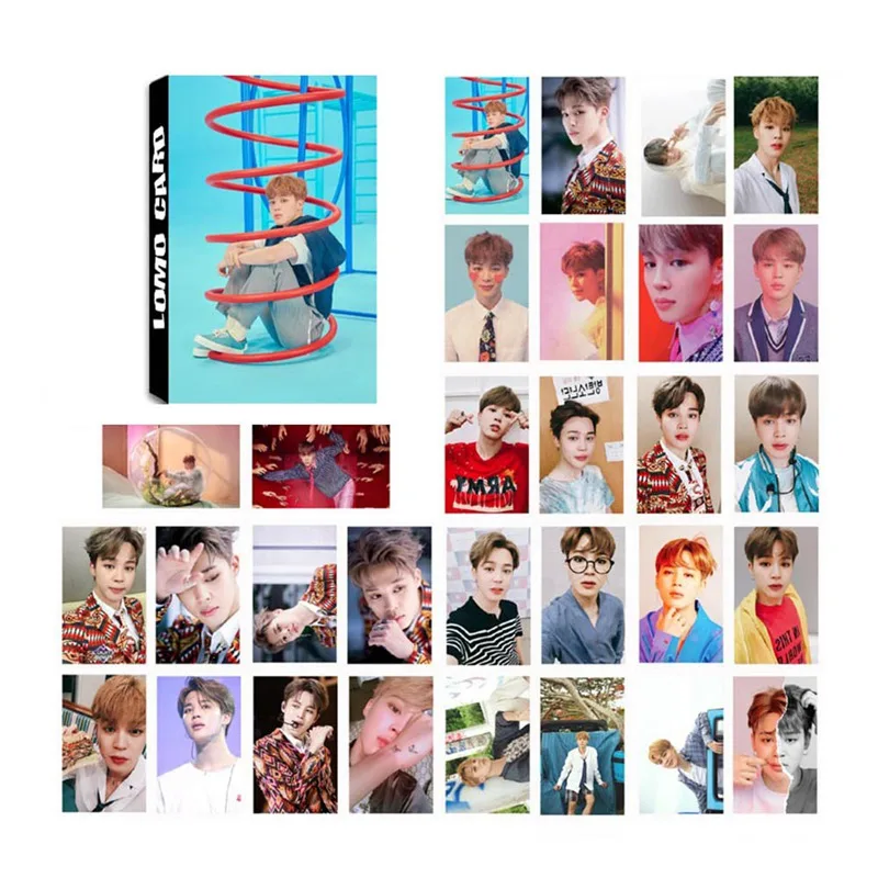 

30 Pcs/set KPOP BTS Bangtan Boys LOVE YOURSELF Answer Album Transparent Photo Card PVC Cards Self Made LOMO Card Photocard