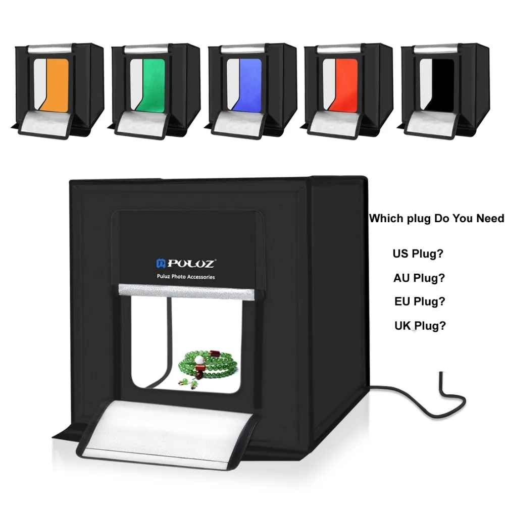 Tabletop Shooting 40cm Folding Portable 30W 5500K White Light Photo