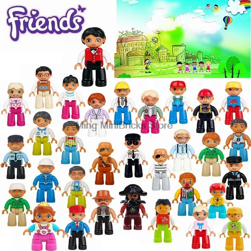 Duplo cocking Cosplay пиратский пленник девочка мальчик мультфильм фигурки дети