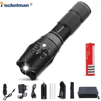 

5000 Lums XP-L-V6 L2 LED Tactical Flashlight Torch Zoomable linterna LED Flashlight Waterproof Torch For AAA 18650 Rechargeable