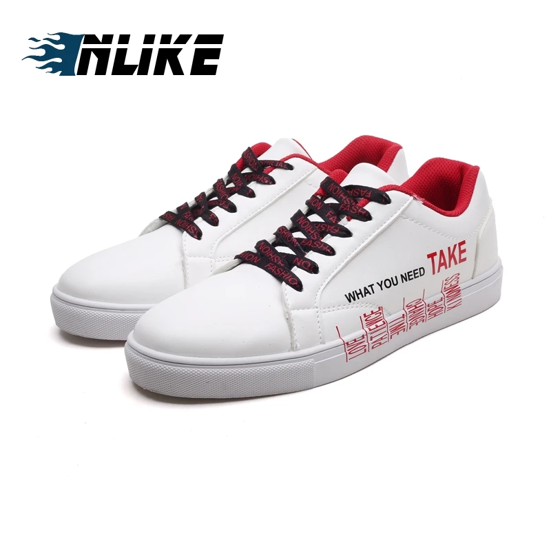 W gold red w Hombre w Hommes De Respirant Zapatos Tableau Inlike Tendance Nouveau Mode Blanc Sneakers black Chaussures Casual Étudiants Toile WEe2Y9bDHI
