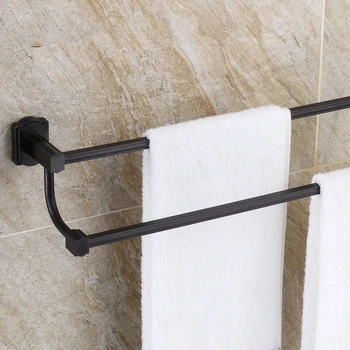 

American Black Oil Copper Towel Bar Vintage Brushed Towel Rack Towel Holder Wall Mount Bathroom Accessories Products TF35