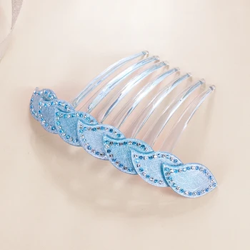 

CHIMERA Hair Comb Clip Crystal Leaf Shape Classic Cellulose Acetate Hairpin Bridal Wedding Barrettes Clamp for Women Lady Girls