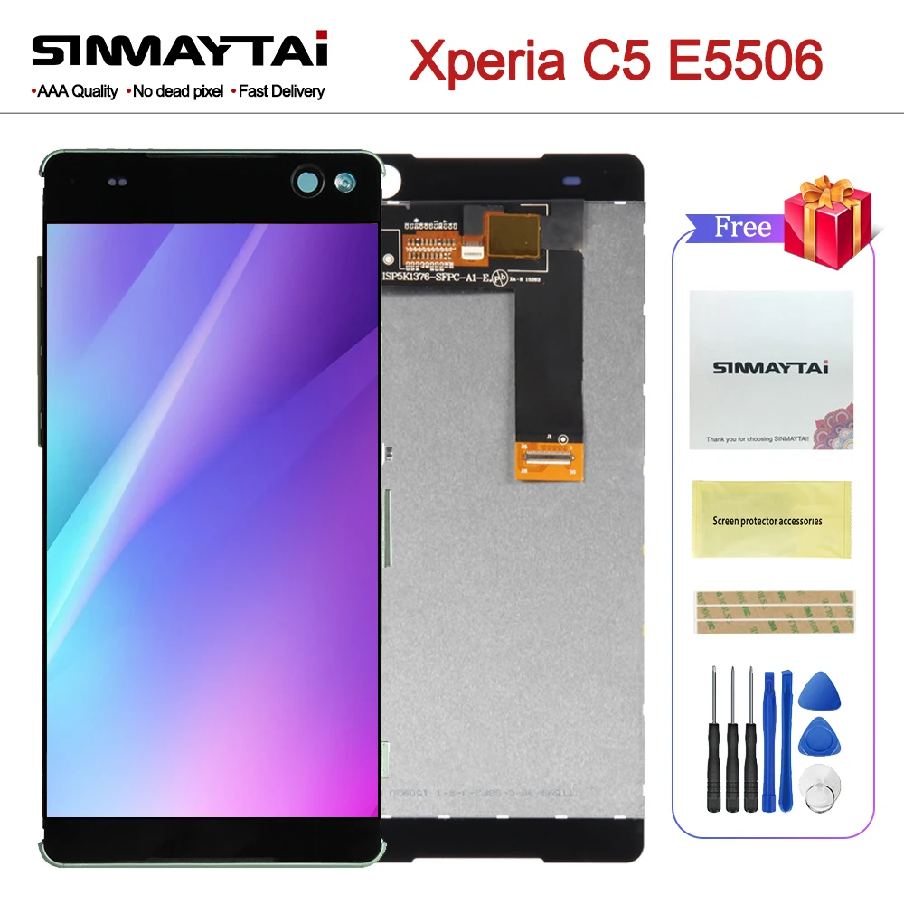 ЖК экран с рамкой 6 0 дюйма для SONY Xperia C5 Ultra Dual E5506 E5533 E5563 E5553|Экраны мобильных