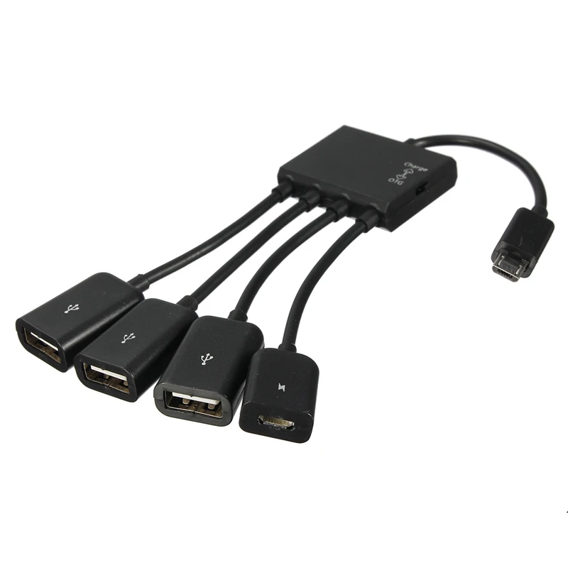 4 порта OTG Micro USB Hub power Charging type-C 4 в 1 OTG переходник-разветвитель разъем для ThinkPad клавиатуры смартфона