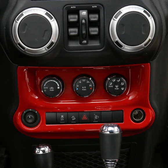 Red Black Silver ABS A/C Switch Control Panel Cove...