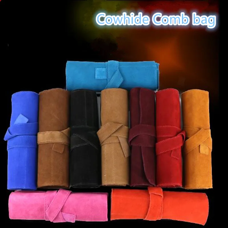

1 Pc Real Cowhide Comb Bag Hairdressing Kit Scissors Holder Salon Hair Stylist Package for Cut Hair Comb